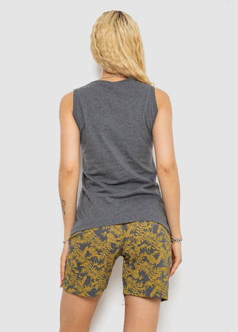 Сіра піжама жіноча з принтом Fawn 243R9639