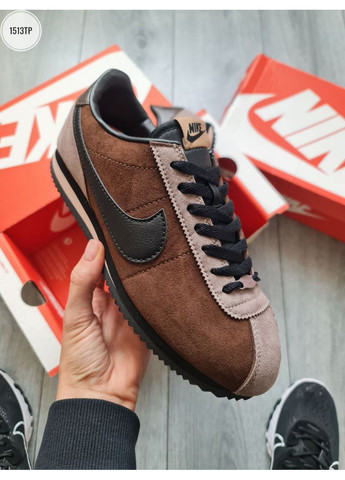 Чорні Осінні кросівки чоловічі nike cortez brown / black найк кортез No Brand