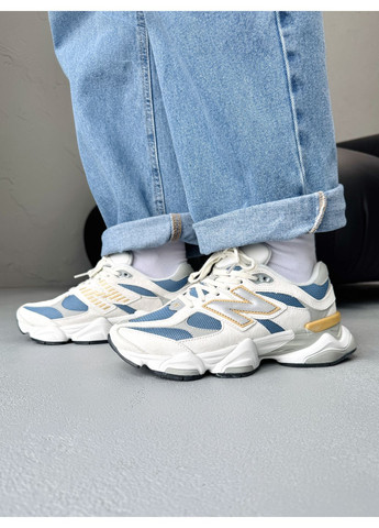Бежеві Осінні кросівки чоловічі new balance 9060 beige / blue / yellow нью беланс 9060 No Brand