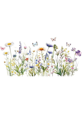 Виниловые наклейки Полевые Цветы ( лист 60 х 90 см) Б201-14 DZW-AB BRUP (356767853)