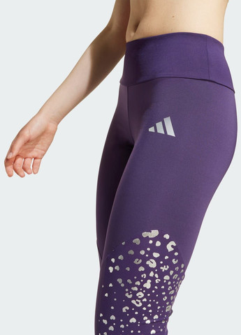 Фиолетовые демисезонные леггинсы training essentials glam print kids adidas