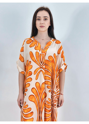 Помаранчева сукня літня, пляжна Hello