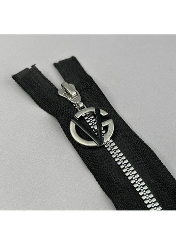 75 см-тракторна блискавка Т5 з декоративним пулером-чорна зі сріблом Plus-plus (354795038)