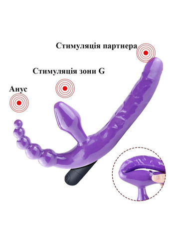 Вибратор-страпон безремневой ( фиолетовый, ААА) We Love (284279284)