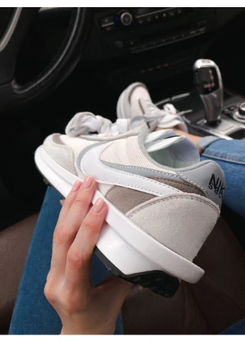 КРОССОВКИ ЖЕНСКИЕ NIKE LD WAFFLE SACAI LDWAFFLE НАЙК No Brand серые демисезоны (367176172)