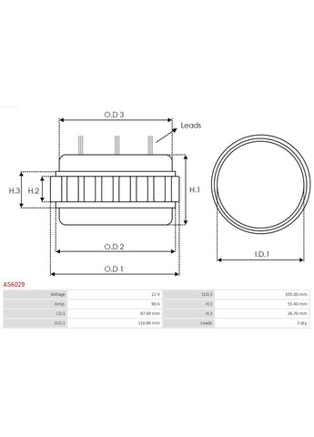 Обмотка генератора ОБМОТКА ГЕНЕРАТОРА 330957 PL ( AS6029) As (354335830)
