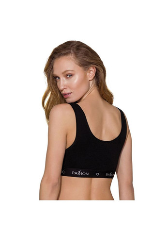 Чёрный спортивный топ с широкой резинкой ps004 top, black - cherrylove Passion