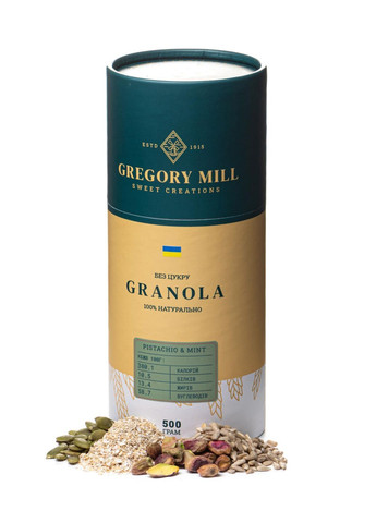 Гранола Gregory Mill Pistachio & Mint, 500 г Hillary (278590125)
