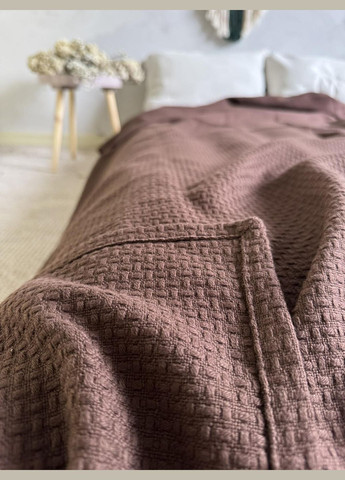 Покрывало Wheat хлопковое коричневое 140х200 см ZEINTEX (325875893)