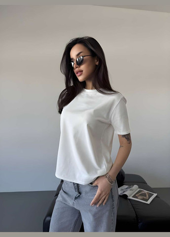 Жіноча літня базова футболка сіра графітова класична однотонна бавовна Україна - (339402847)