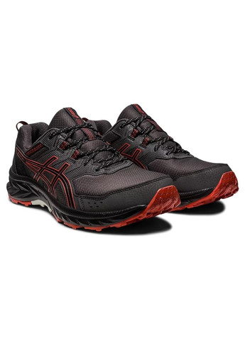 Черные кроссовки мужские gel-venture 9 black/red 1011b486-021 Asics
