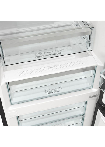 Холодильник NRK619EABXL4 с нижн. мороз. камерой, 185х60х60см, 2 дв., Х-204л, М-96л, A+, NoFrost Plus, Fresh zone, Gorenje