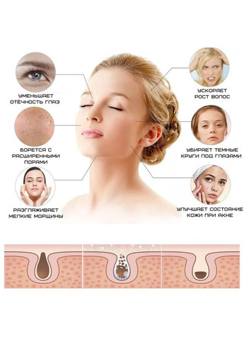 Дарсонваль для волос и лица 7 электродов аппарат для косметического ухода и лечения кожи 60 Вт Black Owl (370602670)