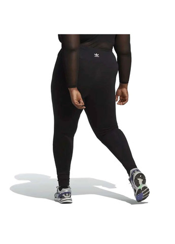 Черные демисезонные леггинсы из хлопка adidas