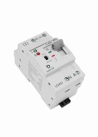 Автоматичний або ручний перемикач введення резерву I-II G2R 2P 63А 3М із загальним виводом знизу 2 полюси перекидни (1886) GEYA (303420046)