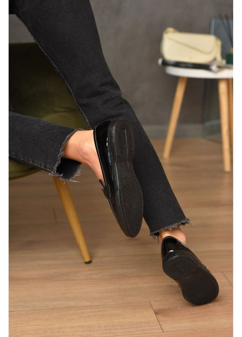 Let's Shop Туфлі-лофери жіночі чорного кольору лофери чорний з текстиль, україна — демісезон (356454681)