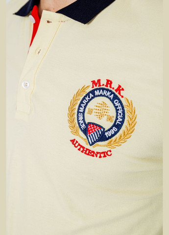 Желтая футболка-поло мужское с принтом для мужчин Ager