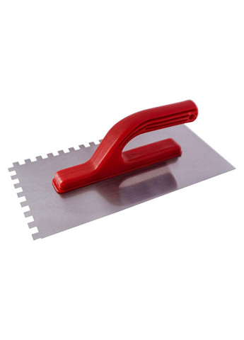 Гладилка зубчаста 280x130 мм для рівномірного нанесення сумішей оцинкована сталь зуб 8x8 мм Intertool (368674367)