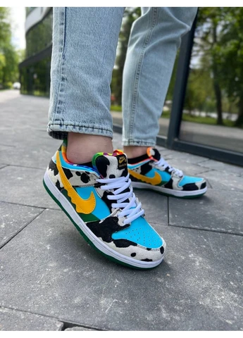 Цветные демисезонные кроссовки мужские nike sb dunk ben & jerrys найк сб данк No Brand