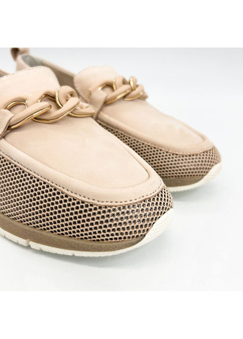 Бежевые мокасины (р) текстиль/нубук 0-1-1-1-24711-42-430 Tamaris