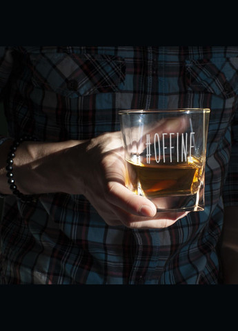 Склянка для віскі "#offine" (BD-SV-50) 300 мл BeriDari (307806737)