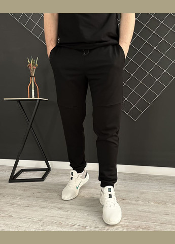 Черный демисезонный демисезонный спортивный костюм наушники черный худые + брюки (двунитка) Vakko