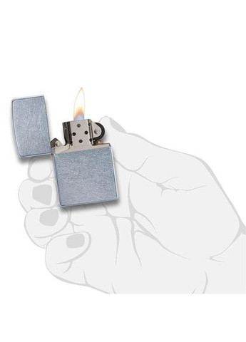 Комплект Запальничка 207 CLASSIC street chrome + Бензин + Кремені в подарунок + Чохол з прорізом LPTBK Zippo (316621086)