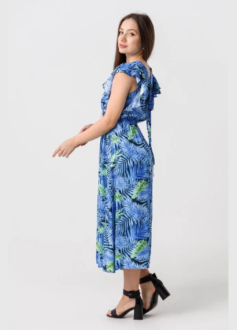 Синее повседневный платье с узором женское tl230272 синий (2000990334381s) shop (2000990334381) No Brand