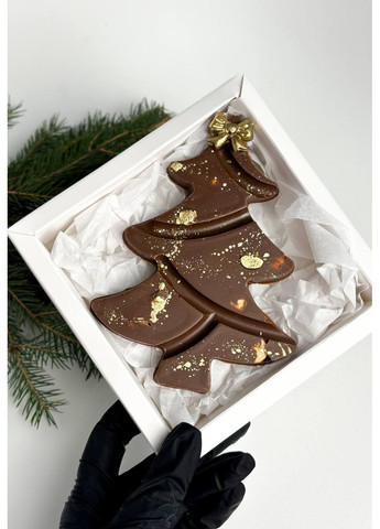 Молочна шоколадка у вигляді ялинки - шоколадна плитка у формі новорічної ялинки BerryBar 75г. No Brand (369653383)