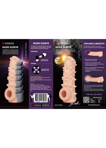 Насадка на член Nude Sleeve NS 006 M - CherryLove Kokos (339868380)