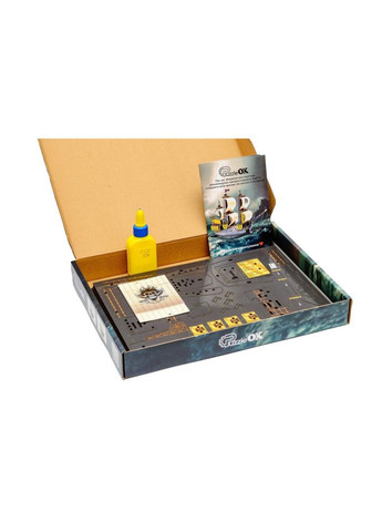 Деревянный 3D конструктор "Пиратский корабль" Puz-00928, 196 деталей PuzzleOK (333840788)