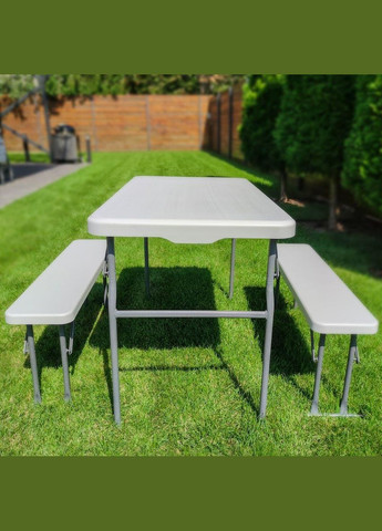 Набор садовой мебели стол+2 лавы (3DPanda-1612) Sticker Wall (323154771)