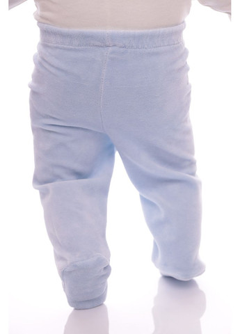 Голубой зимний комплект человечек с шапочкой для мальчика велюр с мишкой голубым см (29910) BABYKROHA