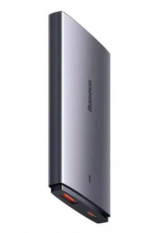 Мережевий зарядний пристрій GaN5 Pro UltraSlim 65 W (2 порти C+U) з кабелем 100 W (CCGP150113) сіре Baseus (284120176)