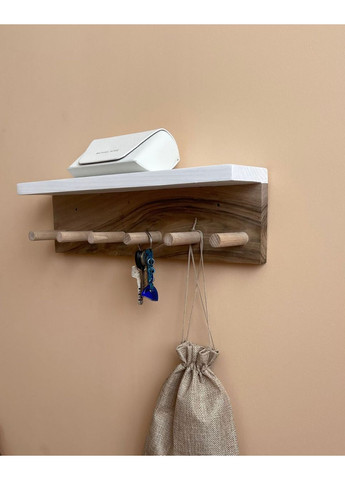 Вішалка з поличкою горіх, 60 см WittleWood (369632057)