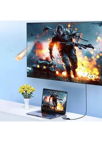 Адаптер перехідник USB Type-C перехідник Хаб 3 в 1 HDTV (HDMI) USB 3.0 Type-C (PD) Silver, Amazon, Німеччина No Brand (392950962)