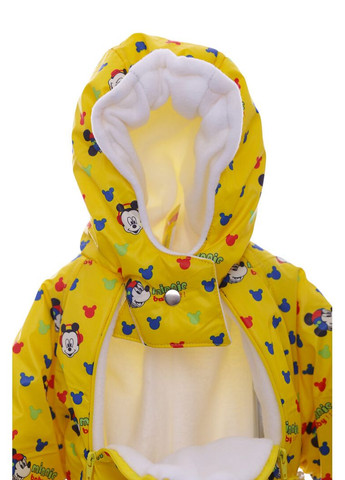 Комбінезон Трансформер на флісі з принтом Міккі Мауса жовтий 86 см (40759) BABYKROHA (315423877)