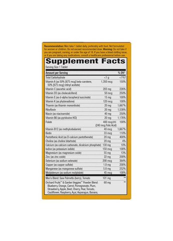 Витамины и минералы Alive! Once Daily Men's Ultra Potency, 60 таблеток Nature's Way (322208891)