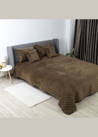 Покривало ТЕП "" 240*260 см 1шт Коричневий/Ромб круглий ТЕП VELOUR (304270239)