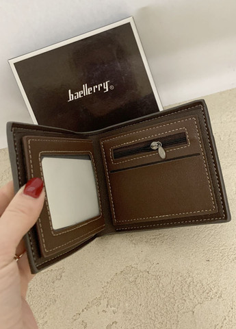 Чоловічий гаманець Baelle, чорно-коричневий, 120х95 No Brand Baellerry (366820177)