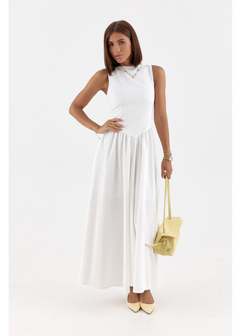 Молочное откровенный пышное платье с корсетным верхом - молочный цвет Lurex