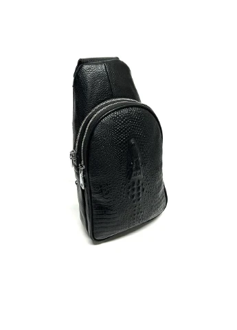 Чоловіча сумка з натуральної шкіри 6706-2 чорна 29х16х6 No Brand (371682106)