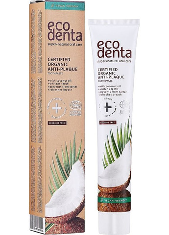 Зубна паста "Захист від зубного каменю" з кокосом Anti-Plaque Toothpaste Coconut 75ml (2-987791) Ecodenta (369789524)
