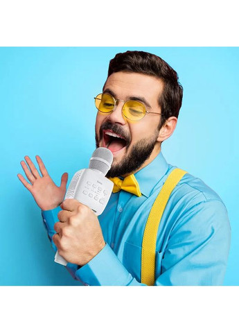 Беспроводной микрофон караоке BK5 Cantando Karaoke Blue 1200 мАч 5Вт Смена голоса Hoco (360392633)