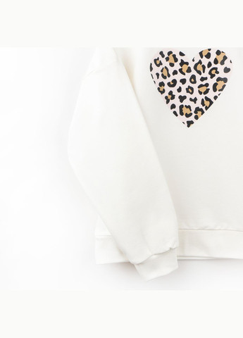 dexter's свитшот dexter`s для девочки lео в нежном цвете молочный