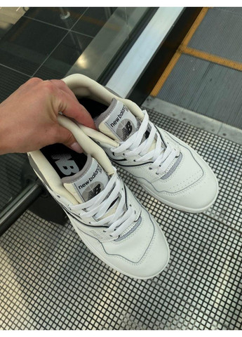 Білі Осінні кросівки чоловічі new balance 550 salt and pepper нью беланс 550 No Brand