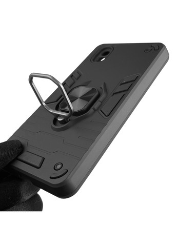 Чохол для телефона Blade A3 2020 броньований з магнітним кільцем-тримачем на зтє блейд а3 2020 чорний ZTE (366235496)