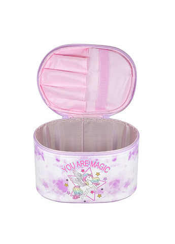 Набір косметичок жіночих каркасних зі штучної шкіри ПВХ, 2 шт., Бузковий No Brand (317638771)