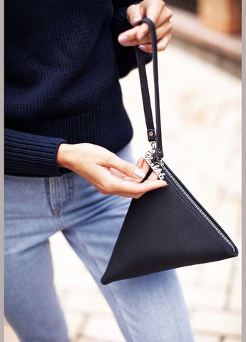 Кожаная женская сумка-косметичка Пирамида синяя (A-026494) BlankNote (327874228)