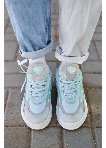 КРОССОВКИ ЖЕНСКИЕ ADIDAS NITEBALL 2 LIGHT BLUE АДИДАС НАЙТБОЛ No Brand белые демисезоны (369393407)